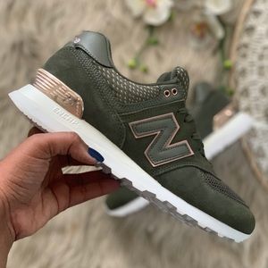 new balance 574 all day rose olive